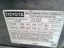 2015 TOYOTA TACOMA, GRAY, CREW CAB, 4.0L, AT. 4WD.  Z25243